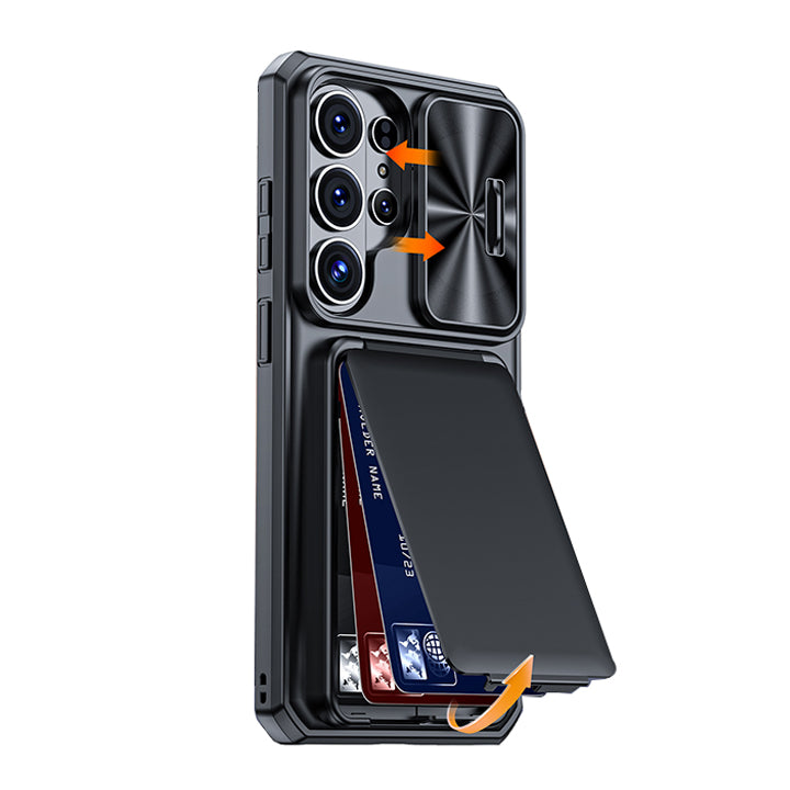 Sliding Window Lens Protective Card Holder Case