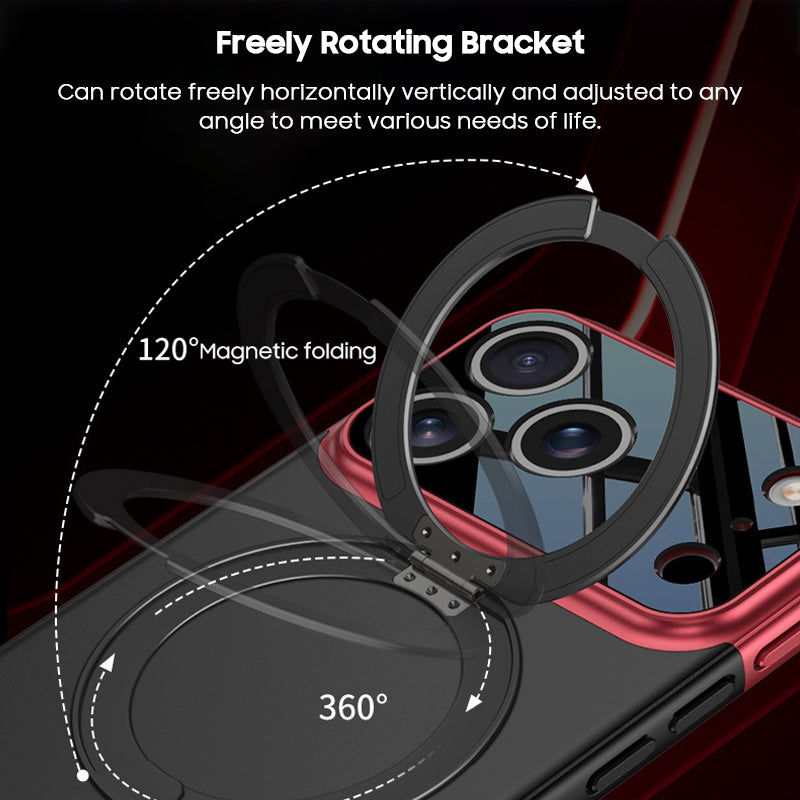 Creative Stitching Frosted Kickstand Case with MagSafe