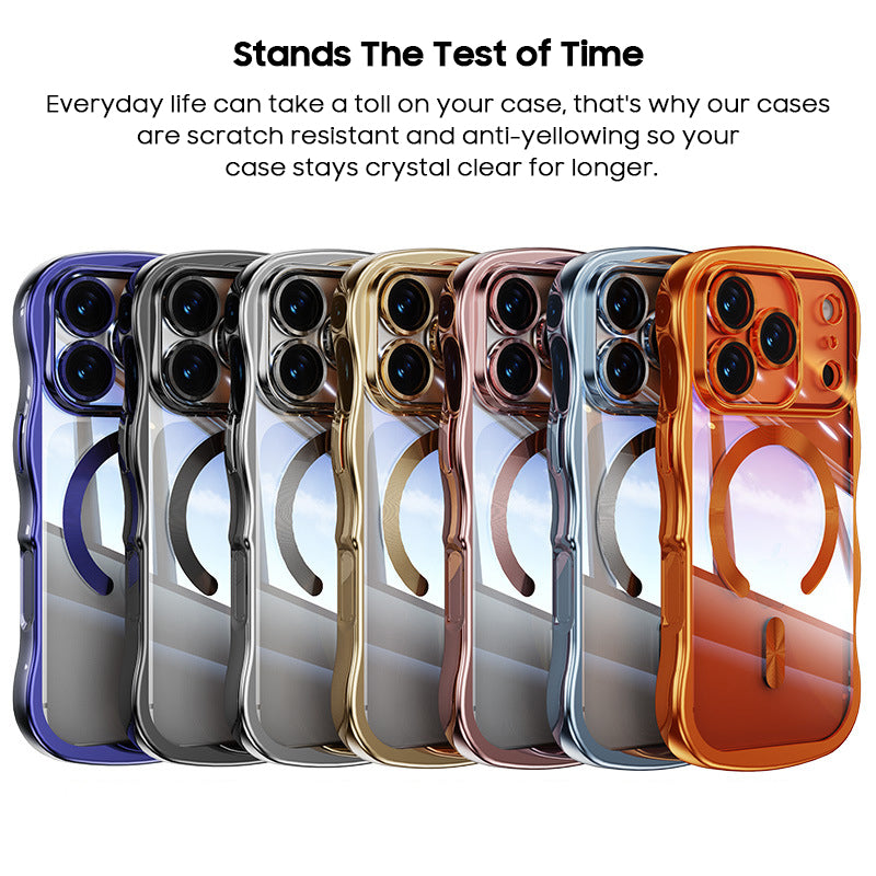Wave-Patterned Electroplated Case with MagSafe