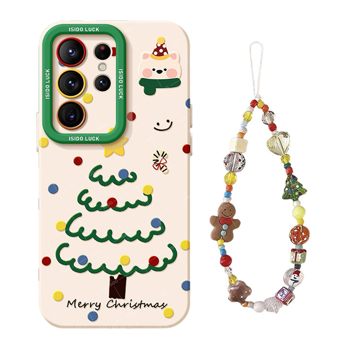 Christmas Tree Liquid Silicone Lanyard Case