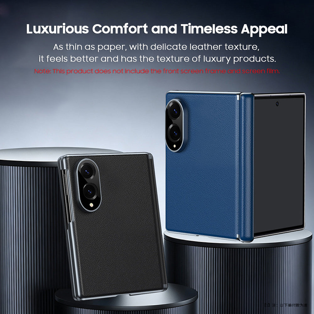 Full-Coverage Hinged Protective Electroplated Leather Case