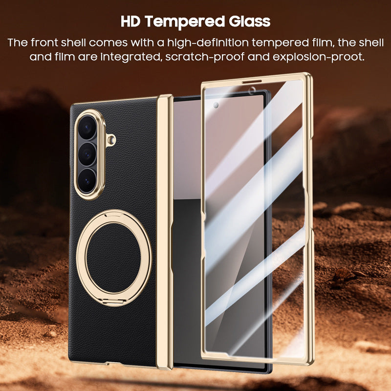 360° Rotating kickstand Leather Case with MagSafe