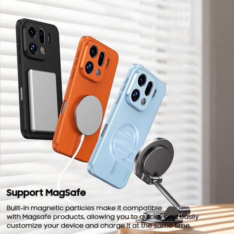 Lychee-Textured Leather Case with MagSafe