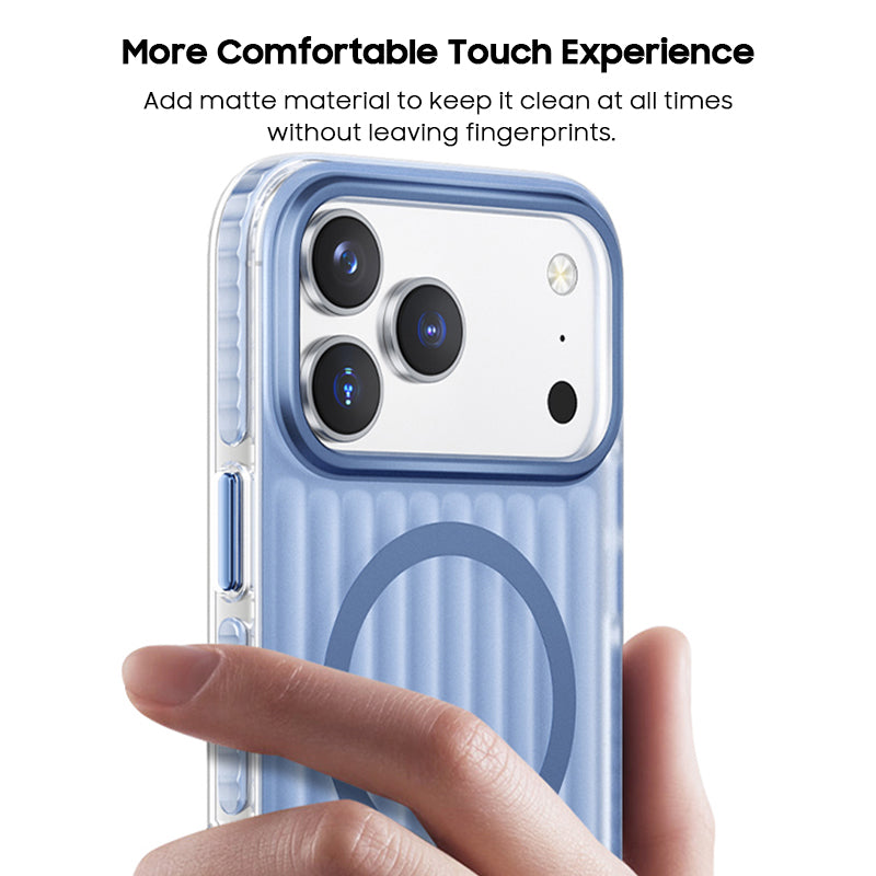 Wave Pattern Frosted Case with MagSafe