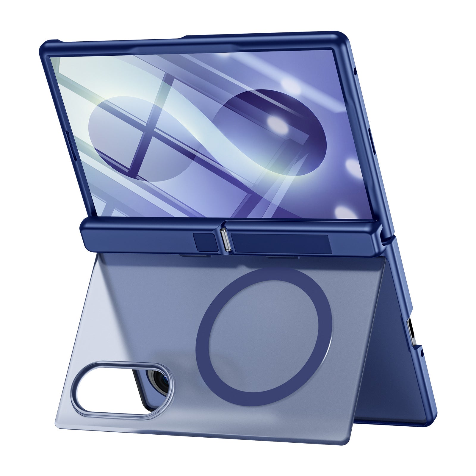 Magnetic Hinge Full Protection Case with Kickstand