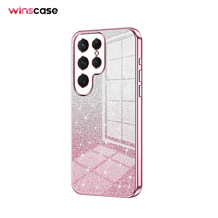 Samsung Series | Electroplated Transparent Glitter Mobile Phone Case