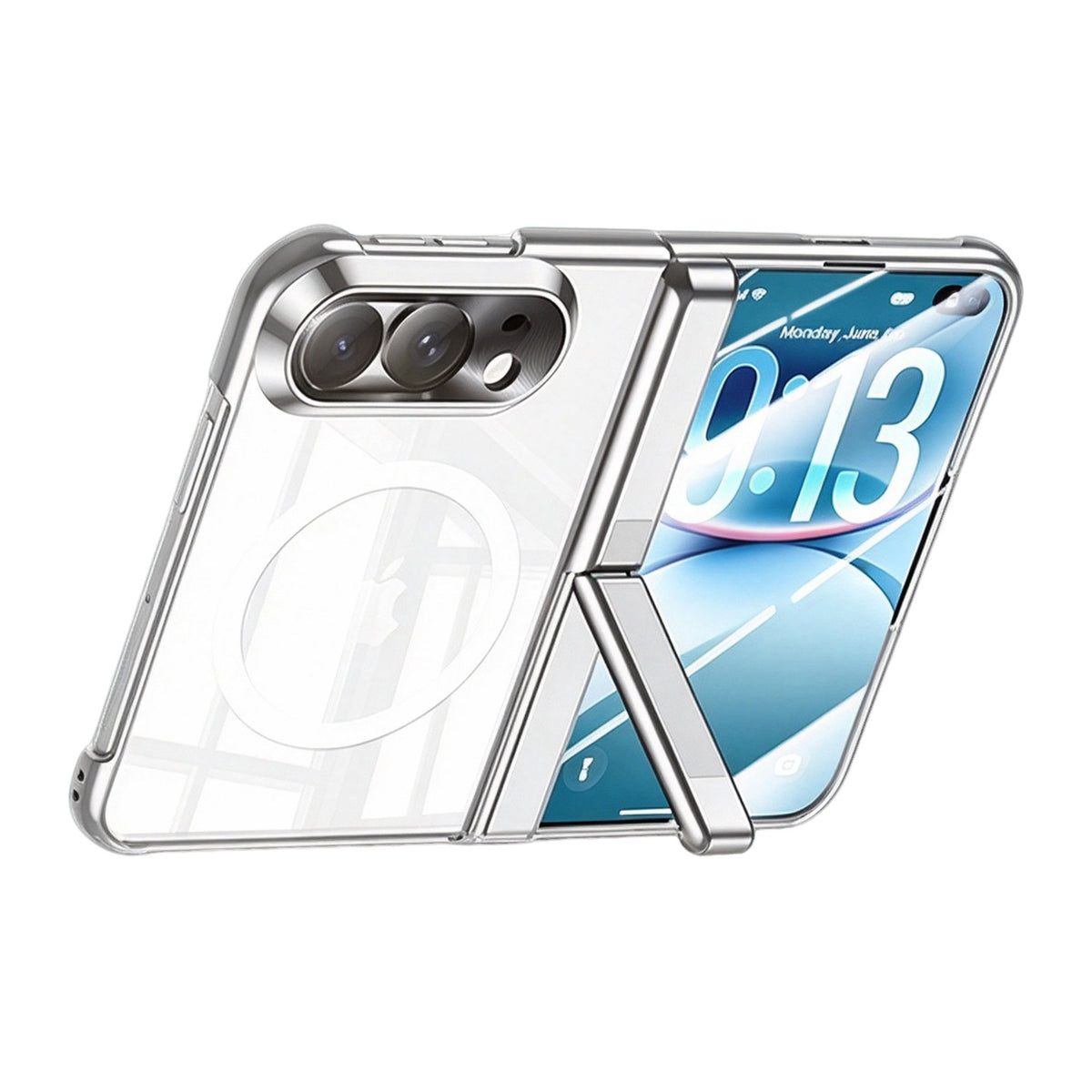 Transparent Electroplated Case with Kickstand