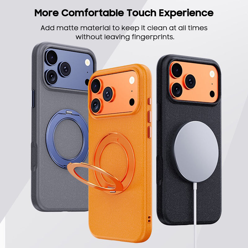 Rock Sand Material Ring Holder Case with MagSafe