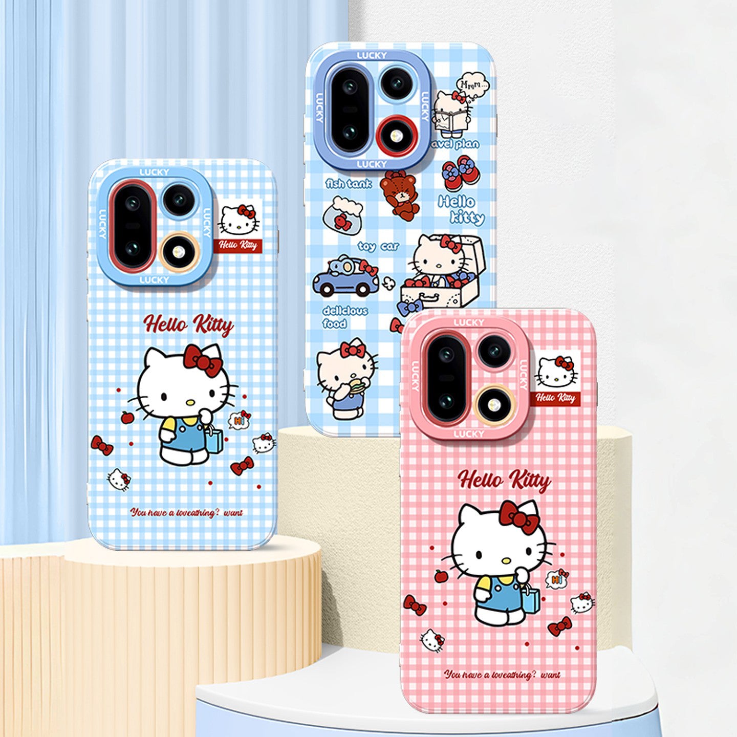 Hello Kitty Liquid Silicone Lanyard Case