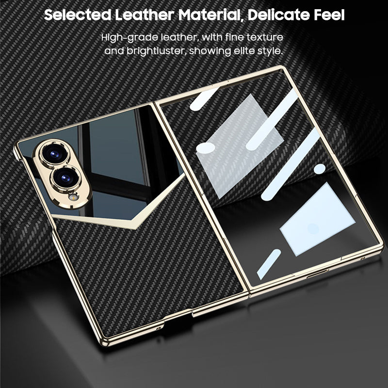 Fashionable Electroplated Stitching Leather Case