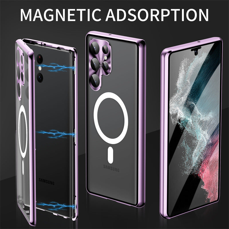 Metal Magnetic Frame Double-Sided Glass Case