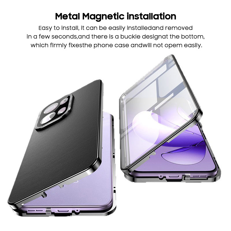 Serie OnePlus | Funda de cuero para teléfono con soporte magnético reversible