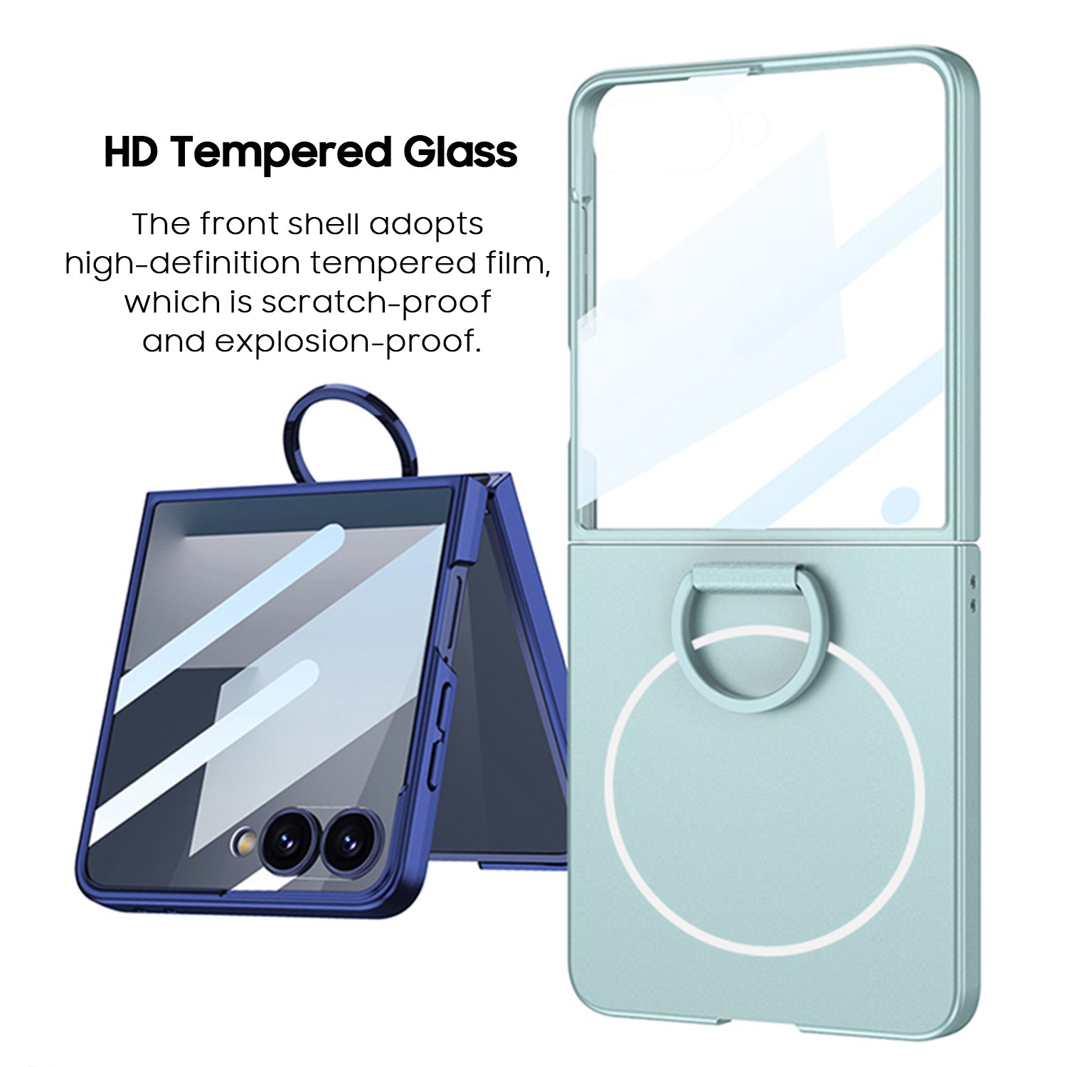 Ring Buckle Stand Anti-Fall Case with MagSafe