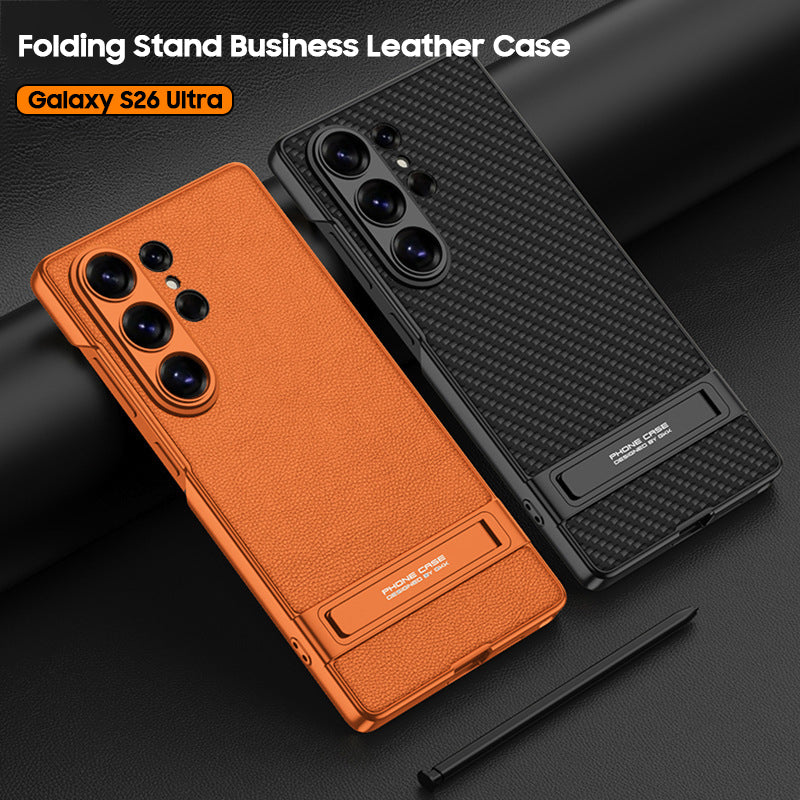 Folding Stand Business Leather Case