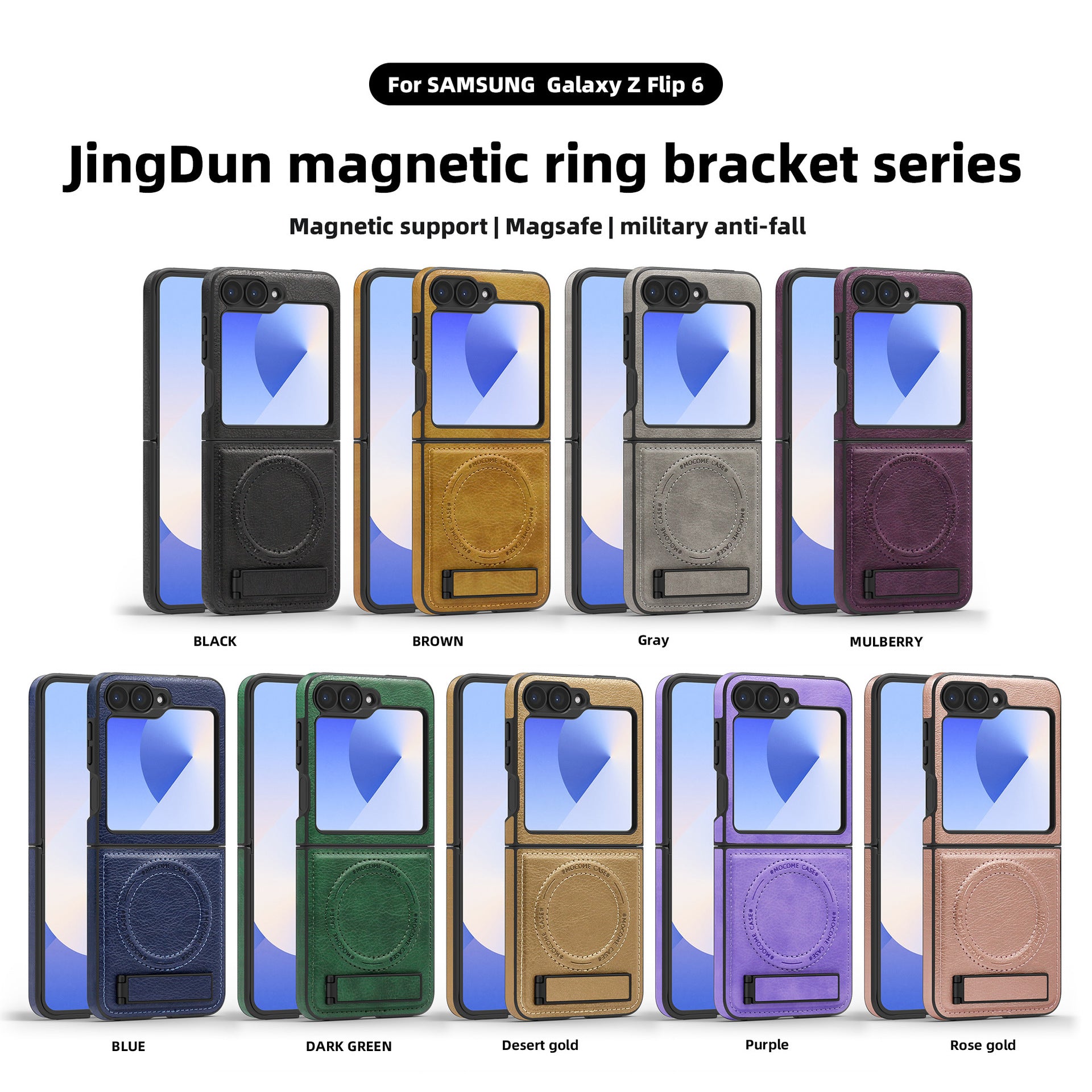 Business kickstand Leather Case with MagSafe