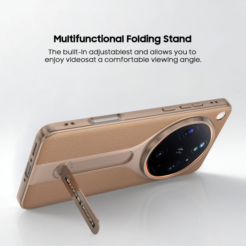 Folding Kickstand Leather Case