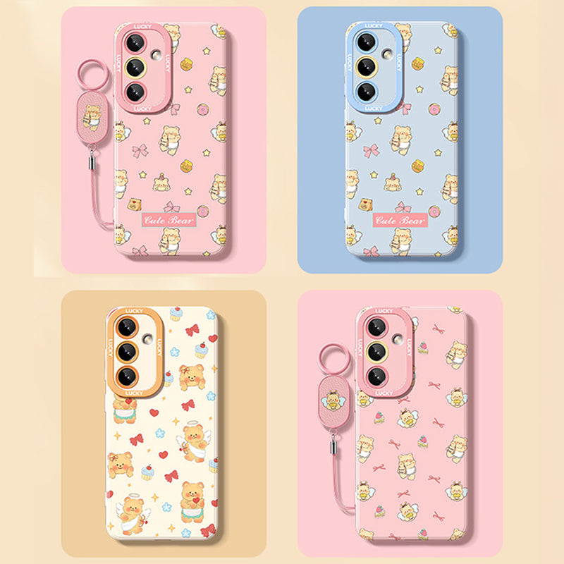 Butter Bear Liquid Silicone Lanyard Case