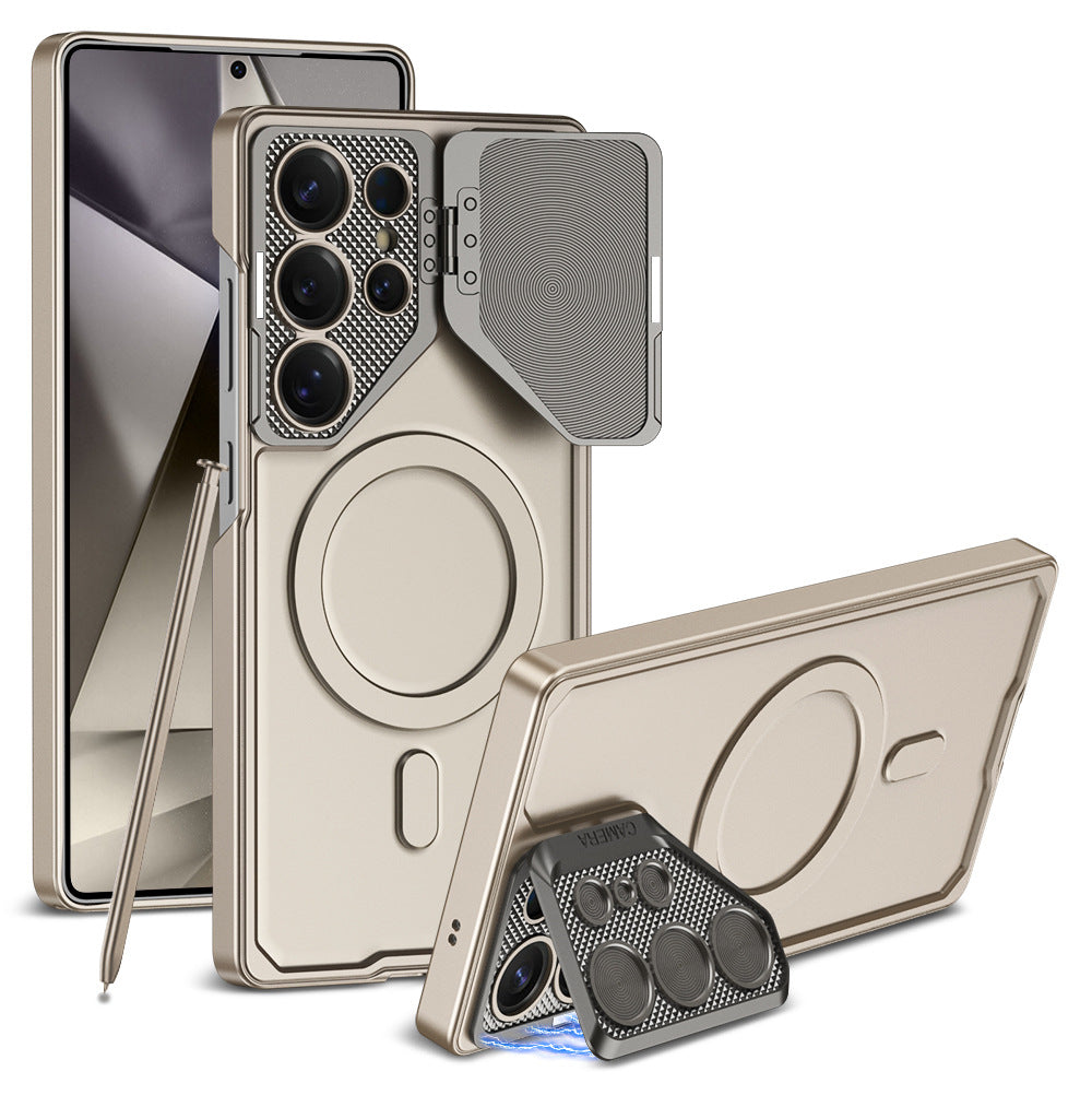 Lens Flip Cover Protective Metal Case with MagSafe