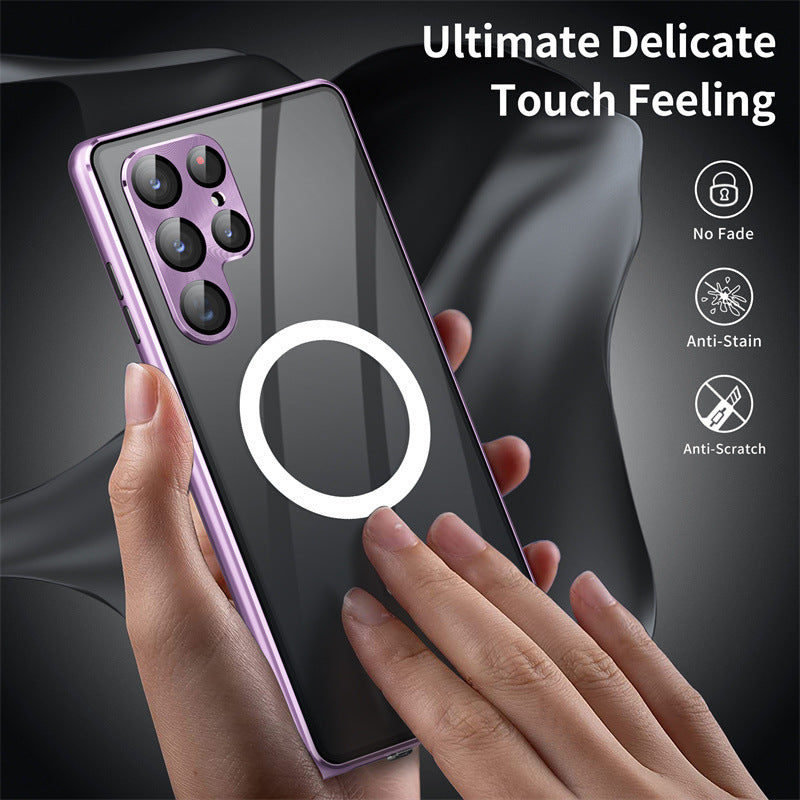 Metal Magnetic Frame Double-Sided Glass Case