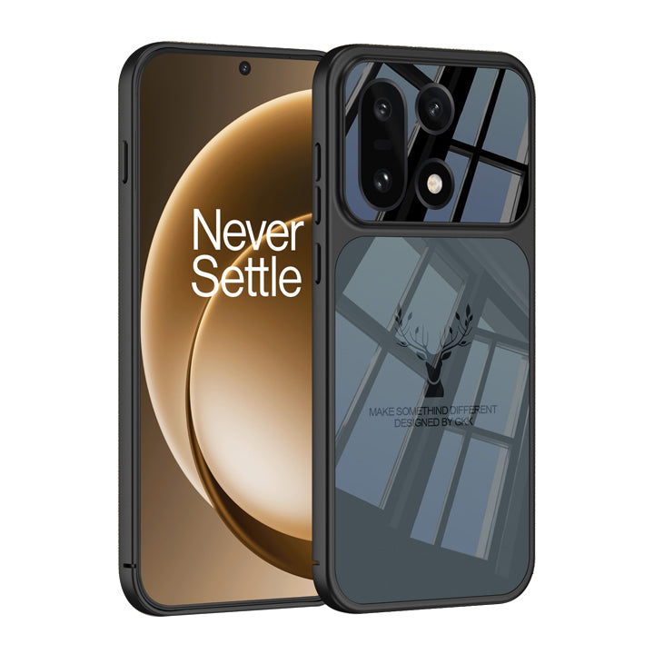 Elk Pattern Frosted Glass Case