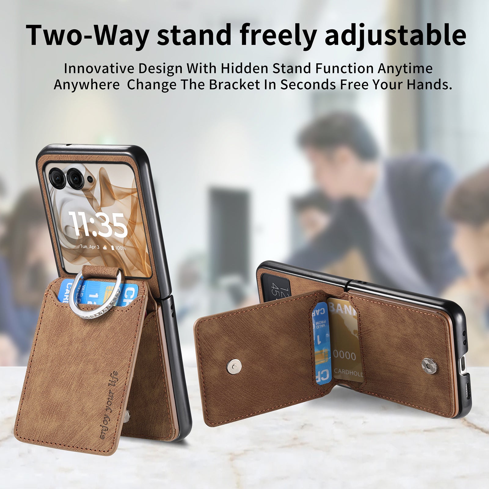 Card Holder Leather Case with MagSafe