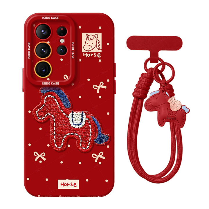 Pony Liquid Silicone Lanyard Case
