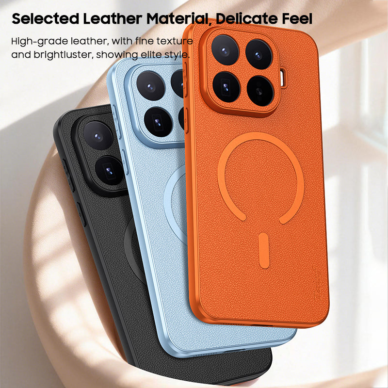Lychee-Textured Leather Case with MagSafe