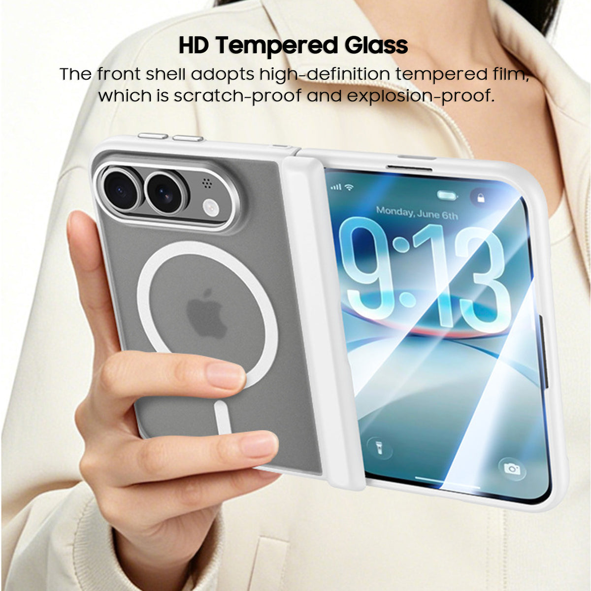 Matte Translucent Foldable Case with MagSafe