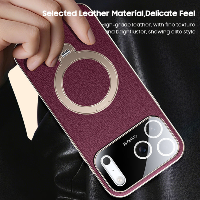 Rotating Ring Leather Case