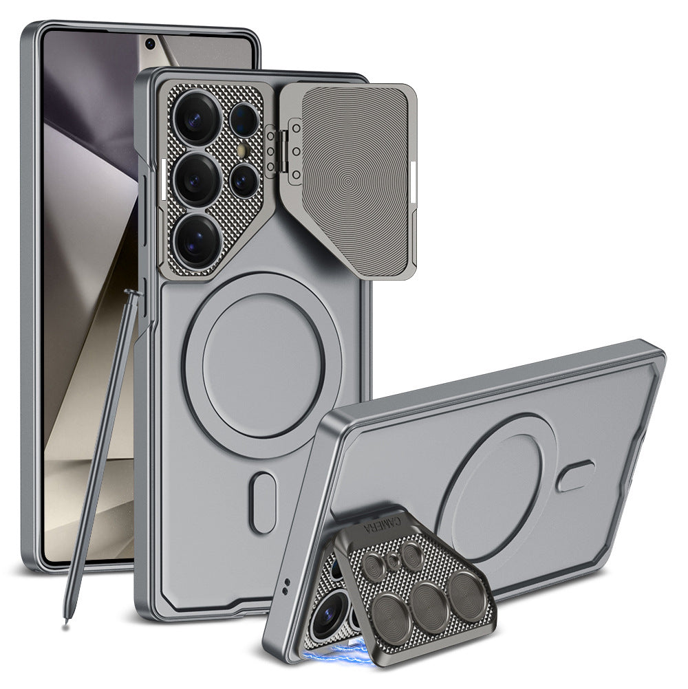 Lens Flip Cover Protective Metal Case with MagSafe