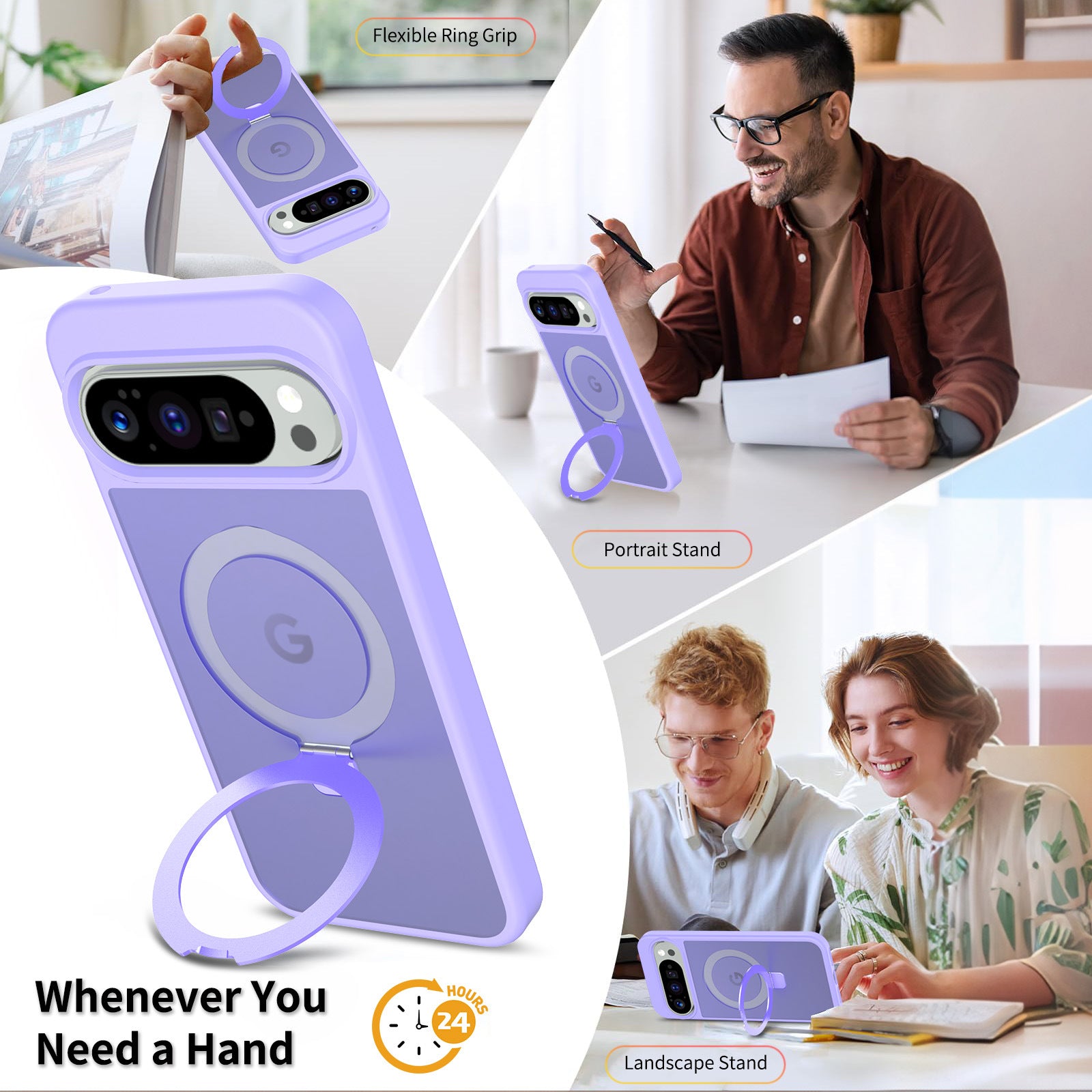 Anti-Fall Bracket Protective Case with MagSafe