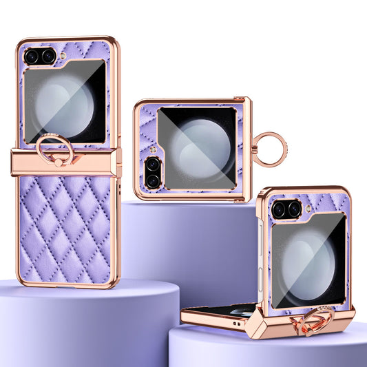 Samsung Series | Galaxy Z Flip Series Electroplating Diamond Ring Mobile Phone Case