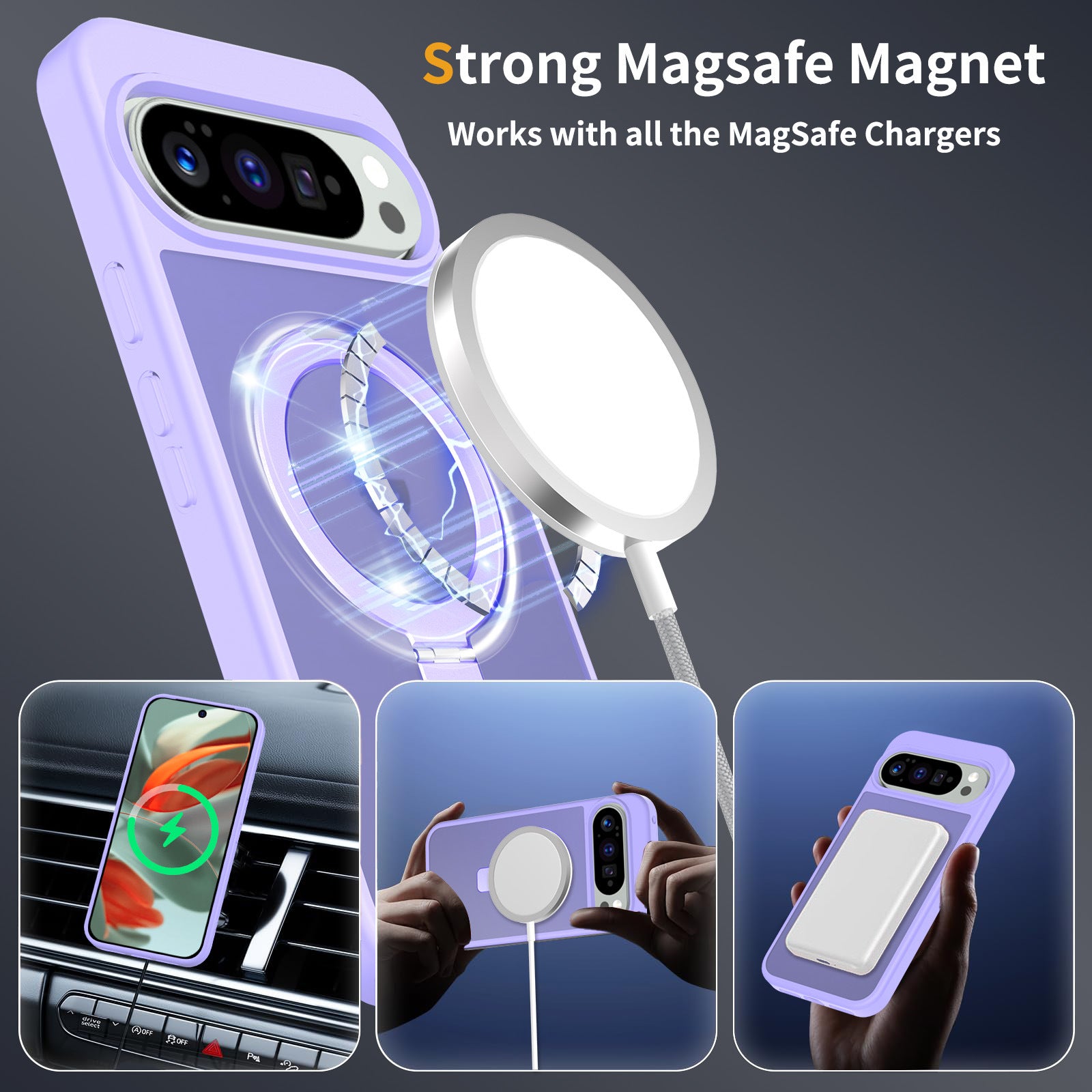Anti-Fall Bracket Protective Case with MagSafe
