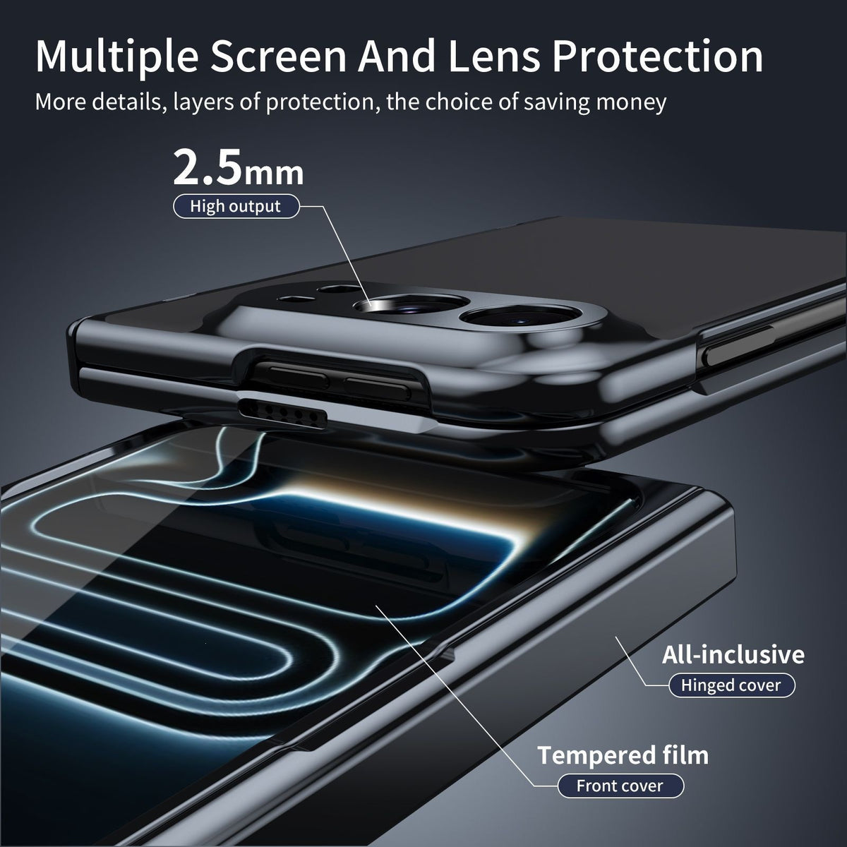 Electroplated-Edge Leather Case