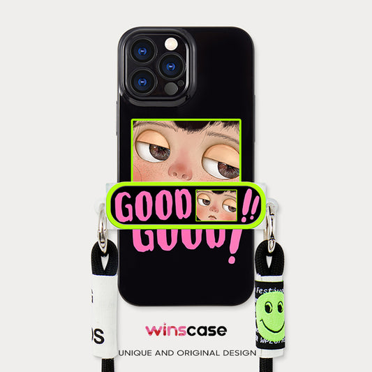 iPhone Series | Original Design Good Girl Back Clip Lanyard Phone Case