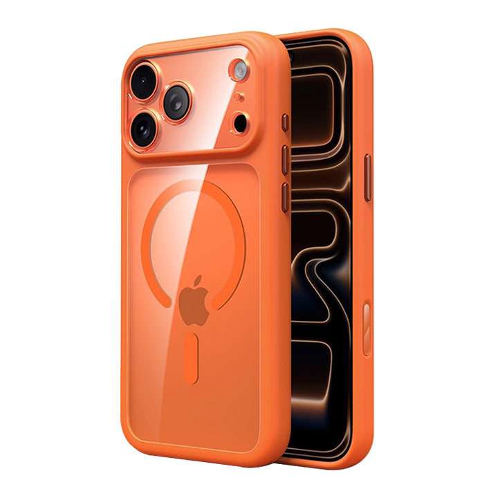 Silicone Frame Anti-Slip Transparent Case with MagSafe