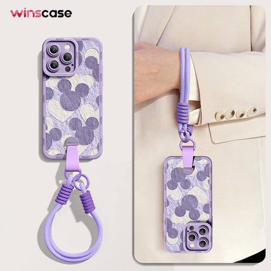 iPhone Series | Disney Cartoon Silicone Phone Case [free Wrist Rope/Cross-Body Strap Rope]