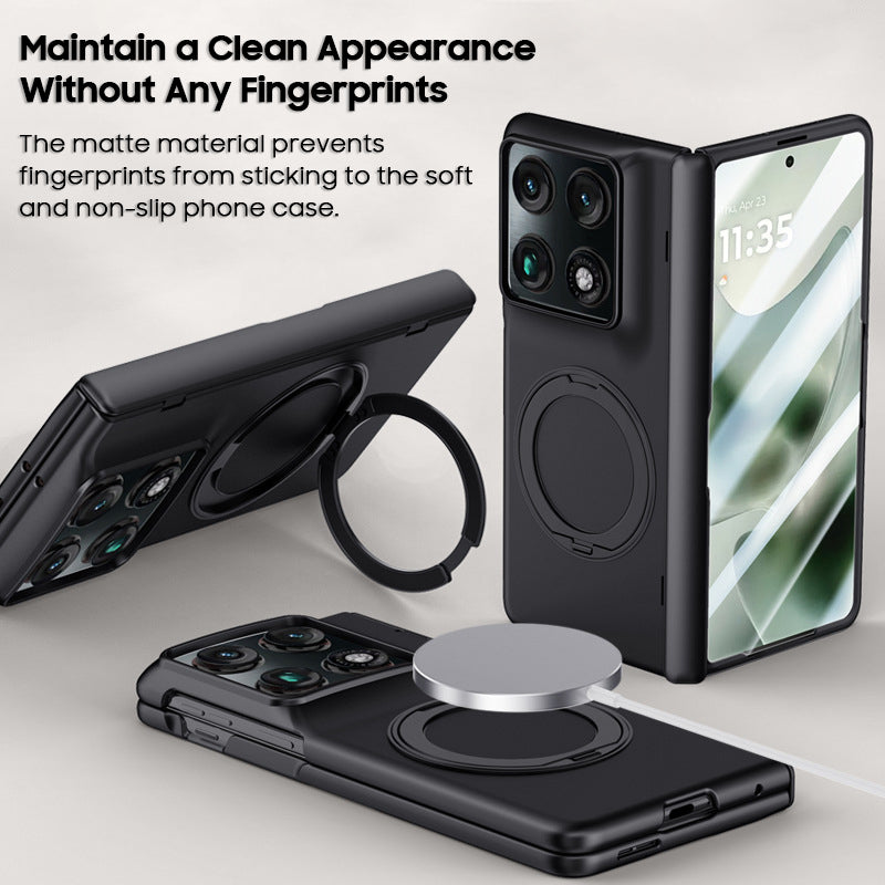 Rotating Magnet Ring Frosted Case with MagSafe