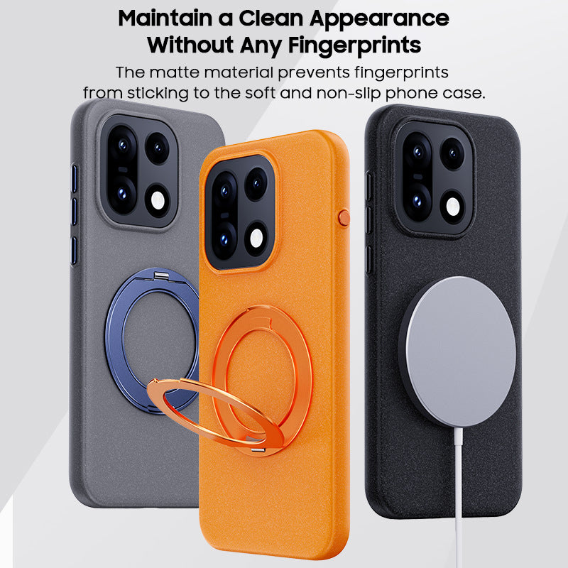 Rock Sand Material Ring Holder Case with MagSafe