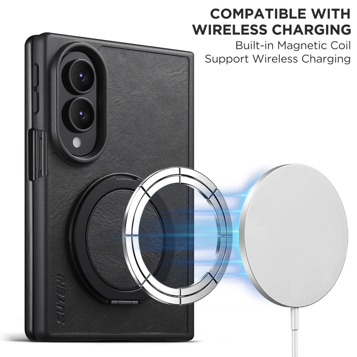 360° Rotating Kickstand Leather Case with MagSafe