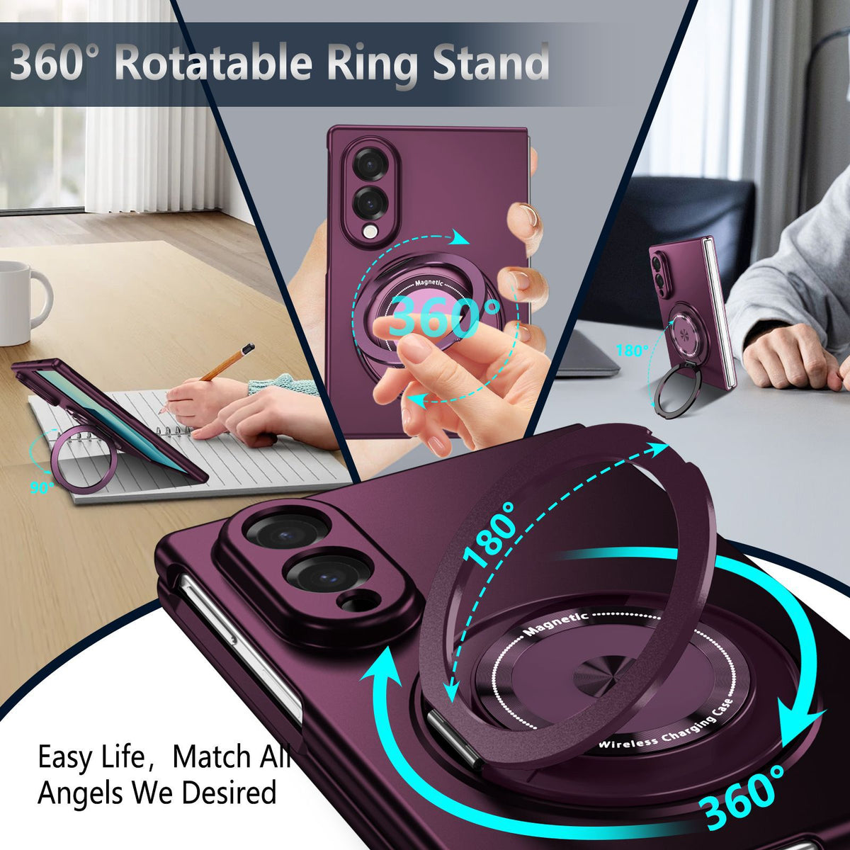 Magnetic Ring Kickstand Case