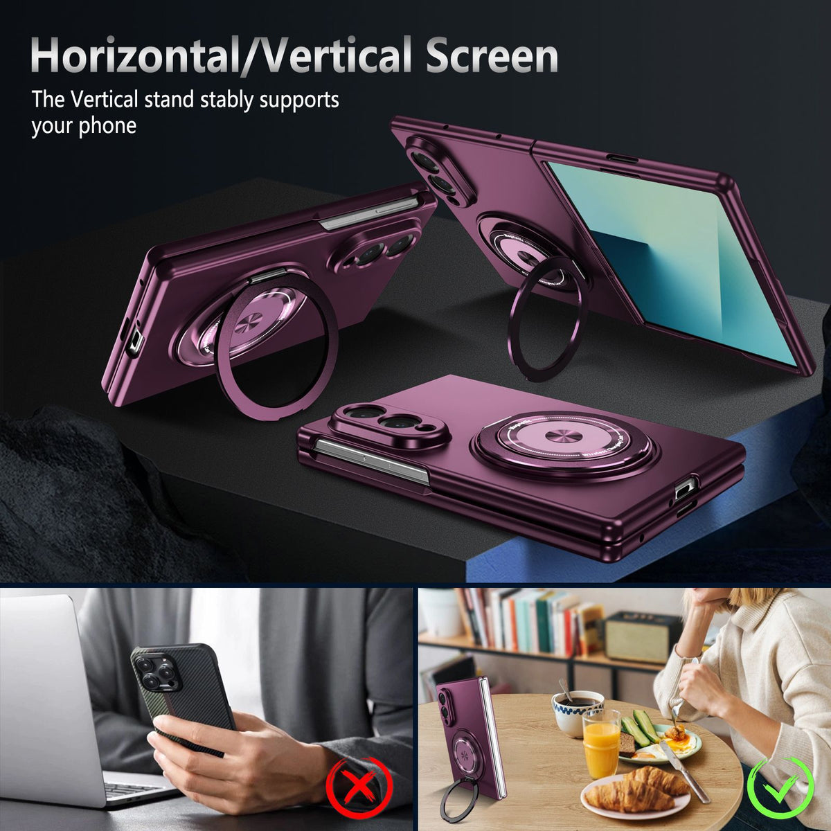 Magnetic Ring Kickstand Case