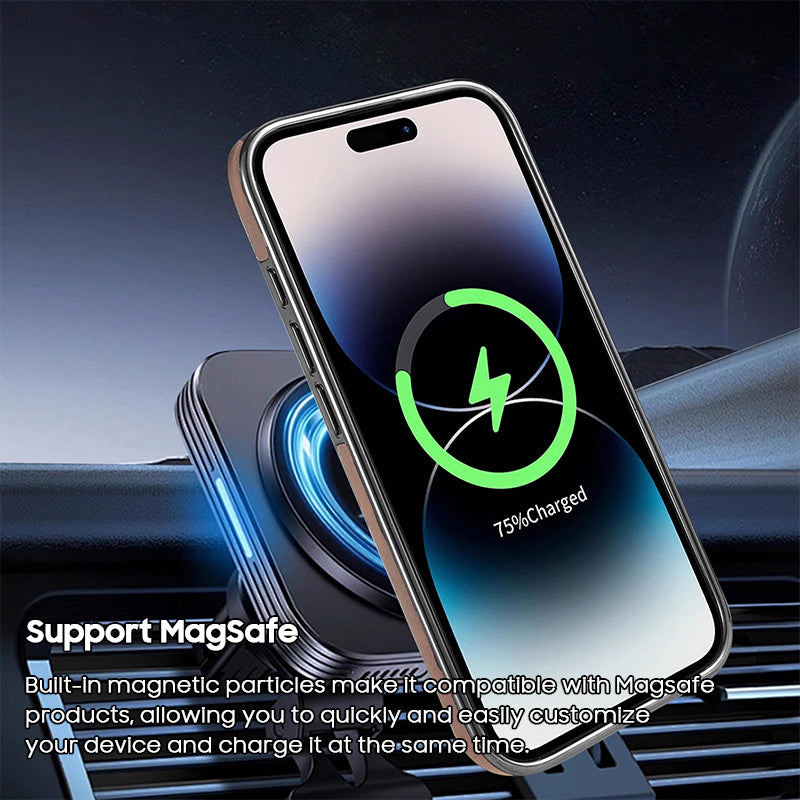 Integrated MagSafe Ring Business Leather Case