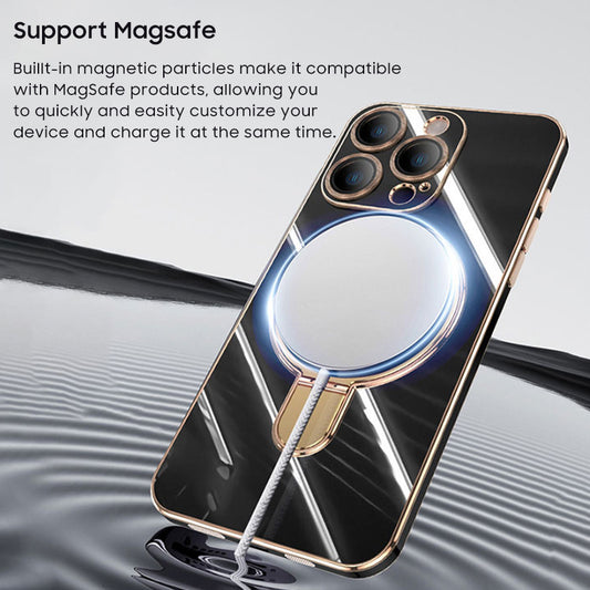 iPhone MagSafe Series | Electroplated Magnetic Ring Mobile Phone Case