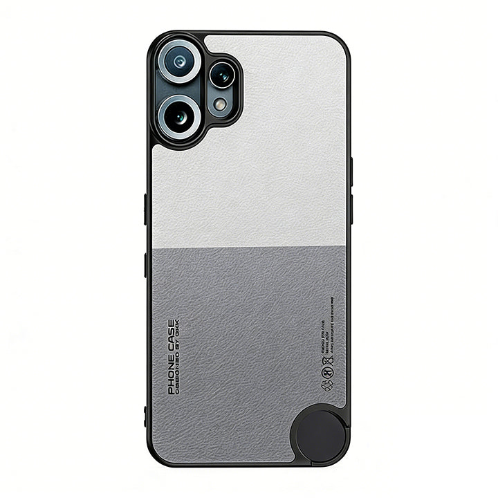 Contrast Color Leather Case