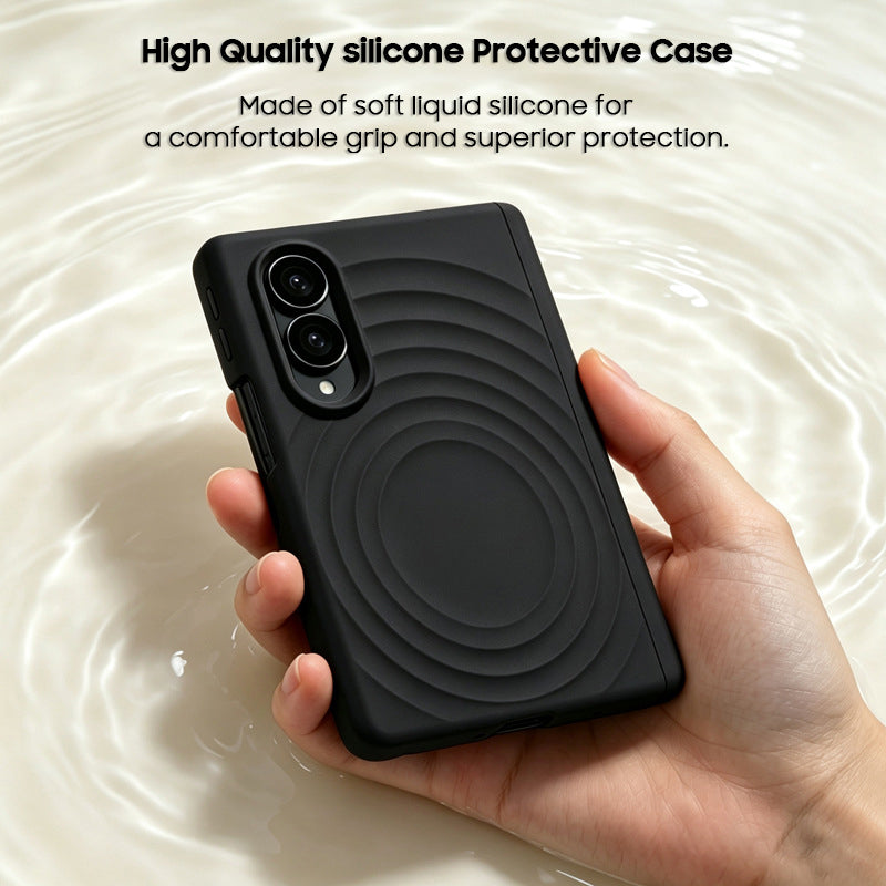 Macaron-Patterned Liquid Silicone Case with MagSafe