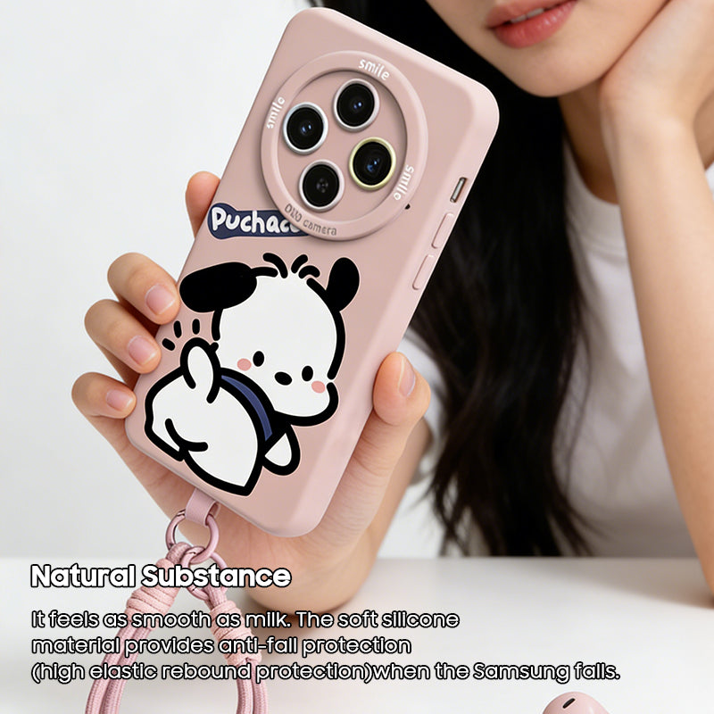 Pochacco Liquid Silicone Lanyard Case