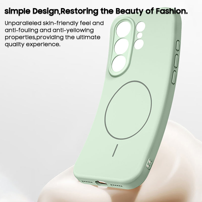 Solid Color Liquid Silicone Case with Kickstand