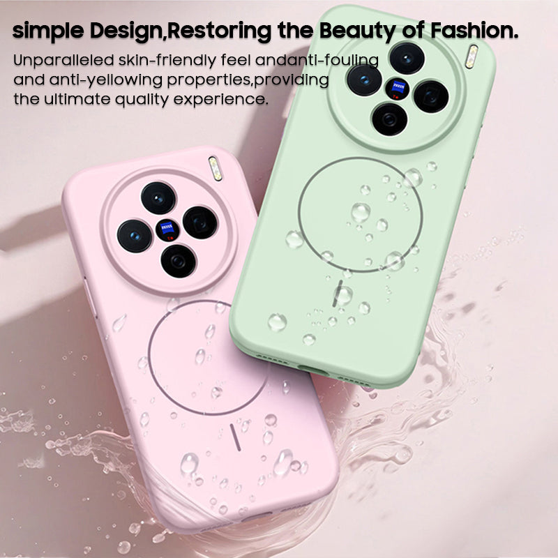 Solid Color Liquid Silicone Case with Kickstand