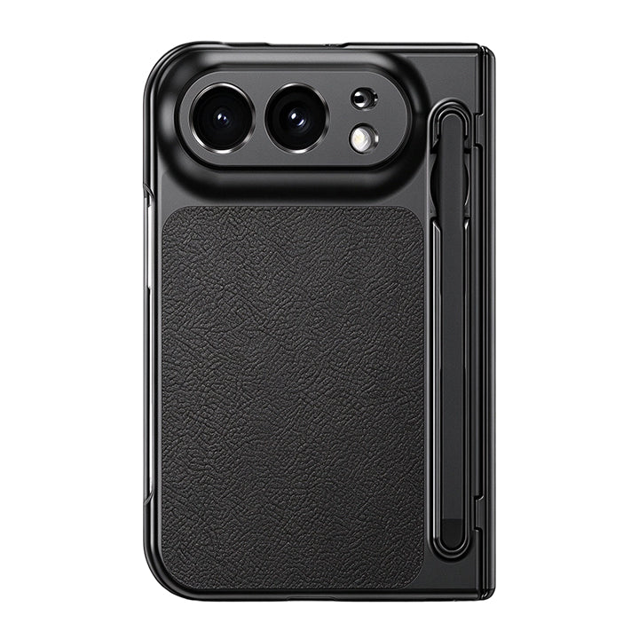 Premium Leather Texture Foldable Case with Pen Slot